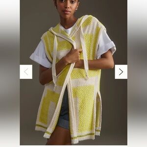 BY ANTHROPOLOGIE Fringe Hooded Sweater Vest